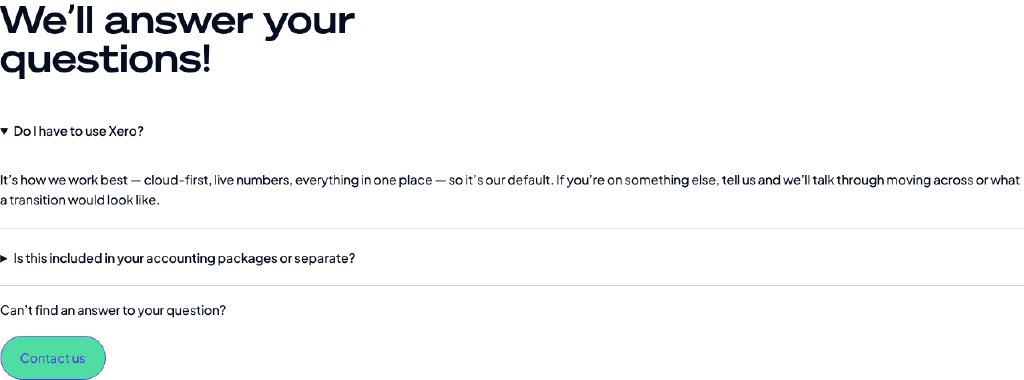 FAQ “Contact us” link (/services/xero-payroll-bookkeeping/)