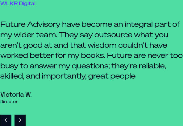 Testimonial: WLKR (/services/accounting-and-tax/; same on all four service pages)